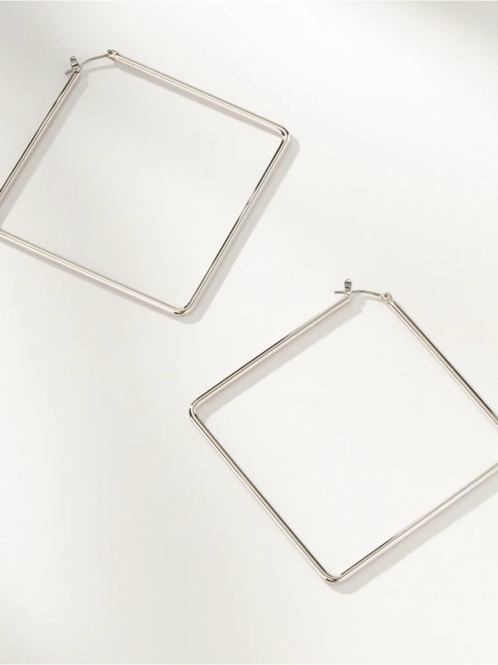 Uncommon James Silver Square Hoop Earrings